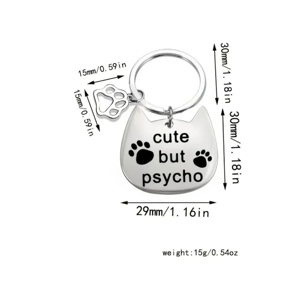 Cute but psycho cat tag